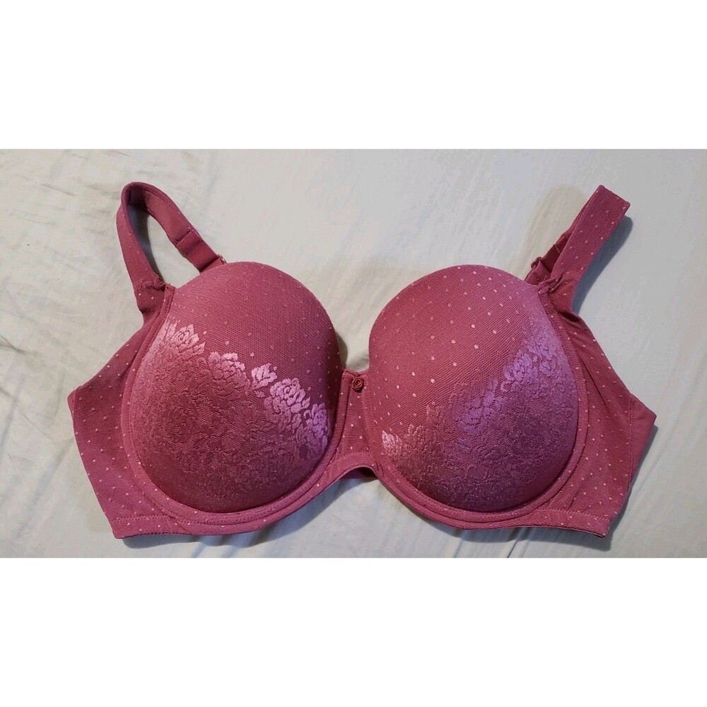 Soma Stunning Support Full Coverage 38DDD 2 Piece Lot Beige & Raspberry Bras - Picture 5 of 10